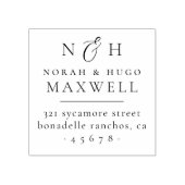 モノグラムイニシャルアンパサンドカップル差出人住所 ラバースタンプ (インプリント)