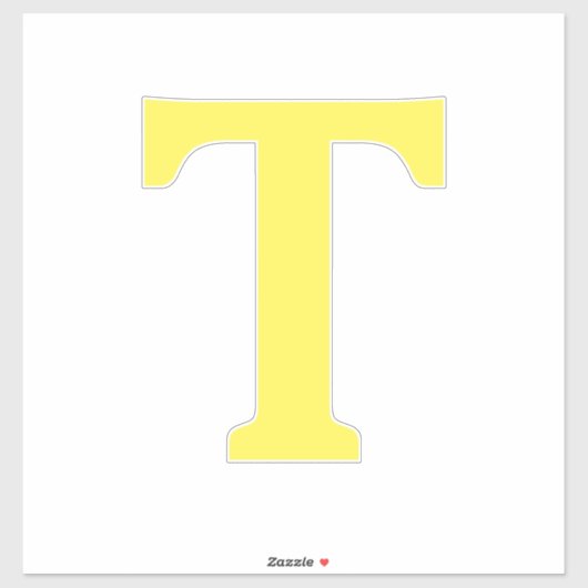 モノグラムイニシャルイエローはっきりした名前をカスタムするトレンディー シール (シート)