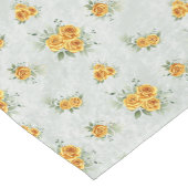 モノグラムイニシャルイエローグリーン金ゴールドフローラバラ ショートテーブルランナー (コーナー)