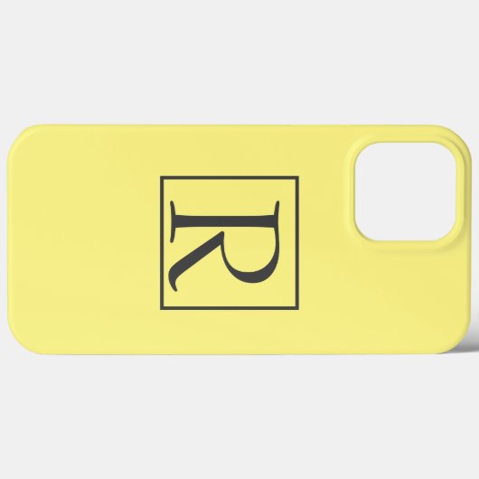 モノグラムイニシャルイエローグレーグレーグレイカスタムクラシー Case-Mate iPhoneケース (裏面 (横))