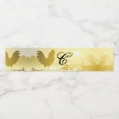 モノグラムイニシャルウォーターボトルラベルサニーモーニング ペットボトルラベル (シングルラベル)