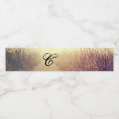 モノグラムイニシャルウォーターボトルラベルサンライズパスワ ペットボトルラベル (シングルラベル)