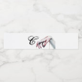 モノグラムイニシャルウォーターボトルラベルゾンビ血d ペットボトルラベル (シングルラベル)