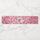 モノグラムイニシャルウォーターボトルラベルバラ金ゴールドグリット ペットボトルラベル (シングルラベル)