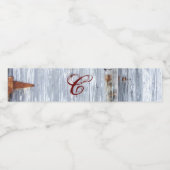 モノグラムイニシャルウォーターボトルラベルホワイトウォッシュウー ペットボトルラベル (シングルラベル)