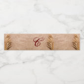 モノグラムイニシャルウォーターボトルラベル小麦オンブラ ペットボトルラベル (シングルラベル)