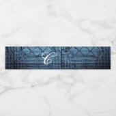 モノグラムイニシャルウォーターボトルラベル素朴錫パン ペットボトルラベル (シングルラベル)