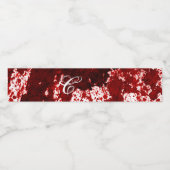 モノグラムイニシャルウォーターボトルラベル血液(ばちゃばちゃ)跳ねる ペットボトルラベル (シングルラベル)