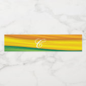 モノグラムイニシャルウォーターボトルラベルlgbtq rainbow ペットボトルラベル (シングルラベル)