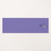 モノグラムイニシャルウオーターカラーフラワーラベンダー ヨガマット (正面(横))