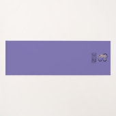 モノグラムイニシャルウオーターカラーフラワーラベンダー ヨガマット (正面(横))