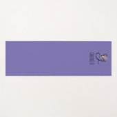 モノグラムイニシャルウオーターカラーフラワーラベンダー ヨガマット (正面(横))