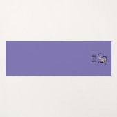 モノグラムイニシャルウオーターカラーフラワーラベンダー ヨガマット (正面(横))