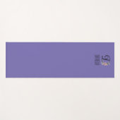 モノグラムイニシャルウオーターカラーフラワーラベンダー ヨガマット (正面(横))