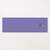 モノグラムイニシャルウオーターカラーフラワーラベンダー ヨガマット (正面(横))