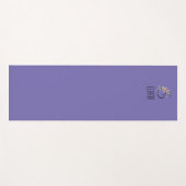 モノグラムイニシャルウオーターカラーフラワーラベンダー ヨガマット (正面(横))