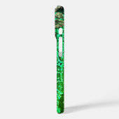 モノグラムイニシャルエレガントフローラグリーンバラ金ゴールド Case-Mate iPhoneケース (裏面 / 左)