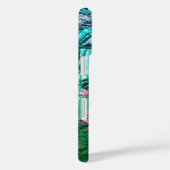 モノグラムイニシャルエレガントフローラグリーンバラ金ゴールド Case-Mate iPhoneケース (裏面 / 右)