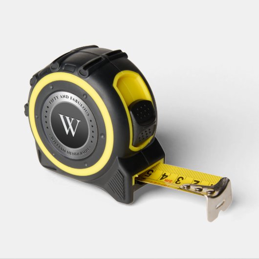 モノグラムイニシャルエレガントブラックシルバー建築 メジャー (傾斜)