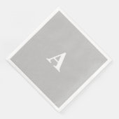 モノグラムイニシャルカスタムネーム グレー グレイ ホワイト パーティー (コーナー)