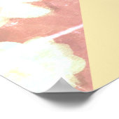 モノグラムイニシャルカスタム幾何学的抽象芸術プレイド ポスター (角)