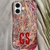 モノグラムイニシャルカラフル抽象芸術パタガーリーーン Case-Mate iPhoneケース