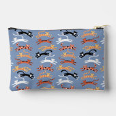 モノグラムイニシャルキティパーソナライズされたネコ アクセサリーポーチ (裏面)