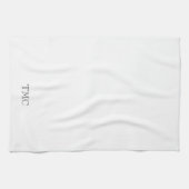 モノグラムイニシャルクラシック白黒 キッチンタオル (横)