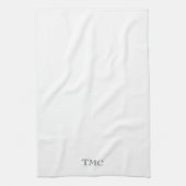 モノグラムイニシャルクラシック白黒 キッチンタオル (縦)