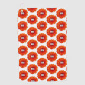 モノグラムイニシャルゲルベラデイジー ゴルフタオル (正面)