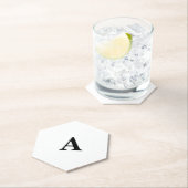 モノグラムイニシャルシンプルエレガント名前をカスタムするカウト ペーパーコースター (インサイチュ)