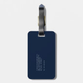 モノグラムイニシャルスクリプト名差出人住所 ラゲッジタグ (裏面縦)