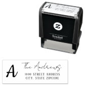 モノグラムイニシャルスクリプト名 セルフインキングスタンプ (インサイチュ)