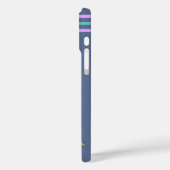 モノグラムイニシャルストライプズブルー Case-Mate iPhoneケース (裏面 / 左)