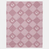 モノグラムイニシャルダイヤモンド – ラグジュアリールックブランケット フリースブランケット (正面)