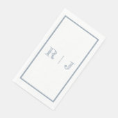 モノグラムイニシャルダスティーモダンブルー結婚ズ (コーナー)