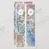 モノグラムイニシャルチーリーフローラ2ブックマーク (正面/裏面)