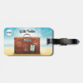 モノグラムイニシャルトラベルグローブトロッター荷物 ラゲッジタグ (裏面横)