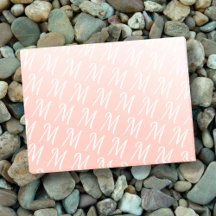 モノグラムイニシャルパステルオレンジシッモダンクシック