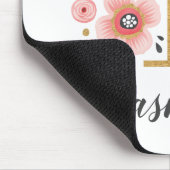 モノグラムイニシャルピンク金ゴールド文字Y マウスパッド (コーナー)