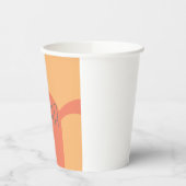 モノグラムイニシャルピーチピンクモダン名 紙コップ (左)