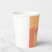 モノグラムイニシャルピーチピンクモダン名 紙コップ (右)