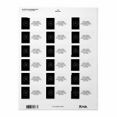 モノグラムイニシャルブラックハイエンドカラー ラベル (フルシート)