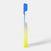 モノグラムイニシャルブルーと黄色ウクライナインスパイア iPhoneケース (左側面)