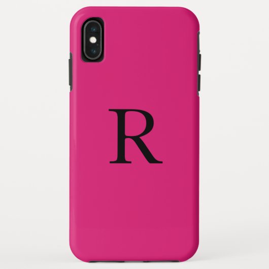 モノグラムイニシャルホットピン無地のクカガーリーラー Case-Mate iPhoneケース (裏面)