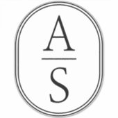 モノグラムイニシャルモダンシンプル荷物 シール (正面)