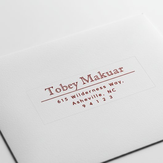 モノグラムイニシャルモダンミニマル差出人住所ru セルフインキングスタンプ