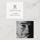 モノグラムイニシャルモダンメンスコールカード コーリングカード (正面/裏面)