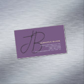 モノグラムイニシャルレターインディゴミニマルモダンリスト マグネット名刺 (インサイチュ)