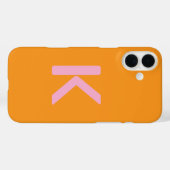 モノグラムイニシャルレターオレンジピンクカスタム色 Case-Mate iPhoneケース (裏面 (横))